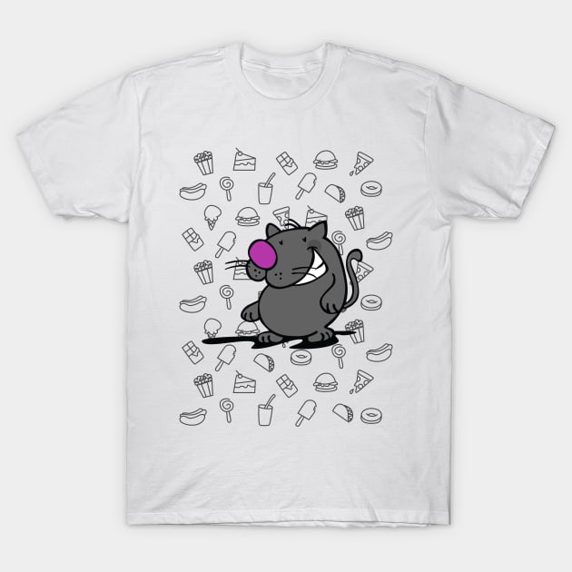 Fat Cat T-Shirt by ilaamen